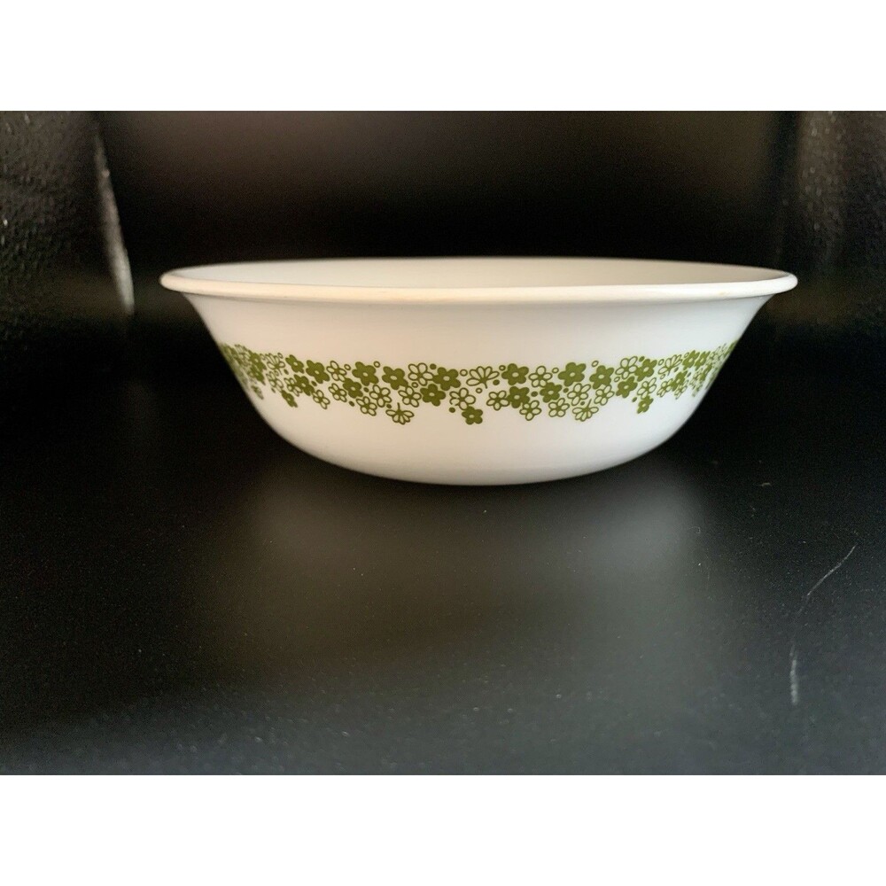 Corelle Spring Blossom Cereal Bowl 6.25 in Crazy Daisy Green White Cereal Soup - Picture 3 of 7